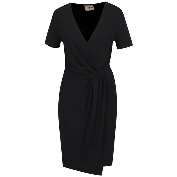 Rochie neagră Selected Femme Dinga cu croi asimetric