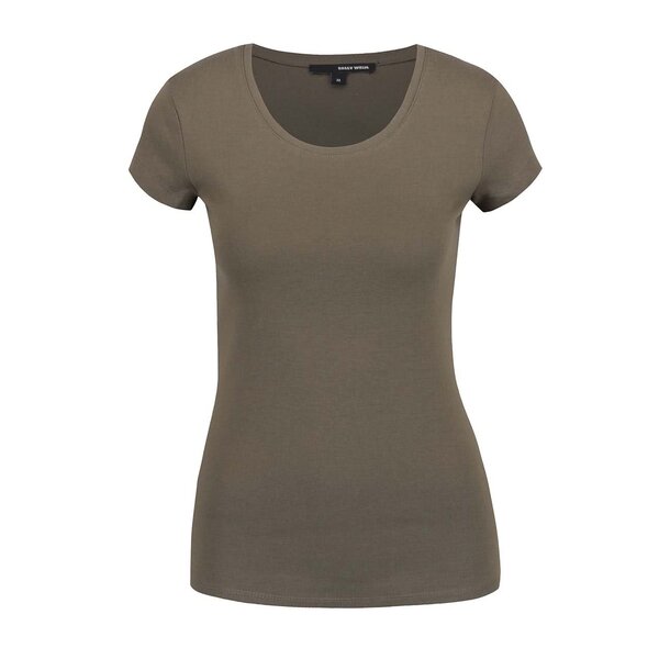 Tricou basic verde din bumbac - TALLY WEiJL