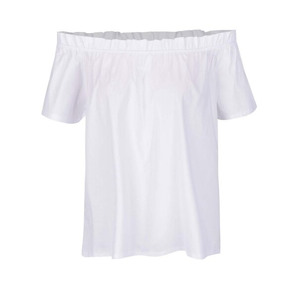 Top alb Hailys Cora cu decolteu pe umeri