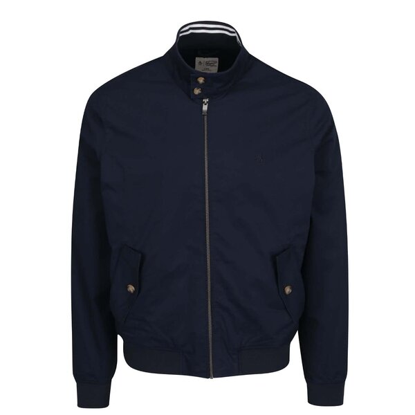 Jachetă subțire albastru închis Original Penguin Harrington cu guler înalt
