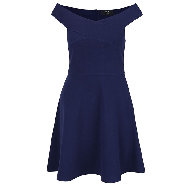 Rochie bleumarin cu decolteu pe umeri - AX Paris