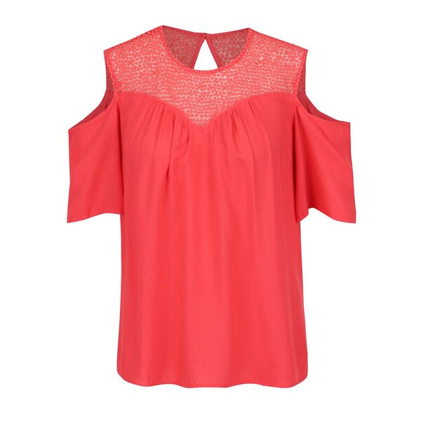 Bluza rosie VERO MODA Lulu cold shoulder