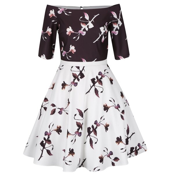 Rochie maro cu crem Little Mistress