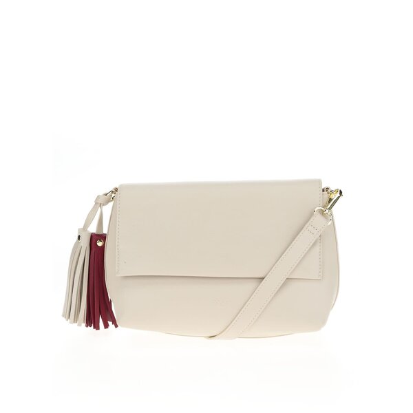 Geanta crossbody crem cu bareta detasabila Nalí