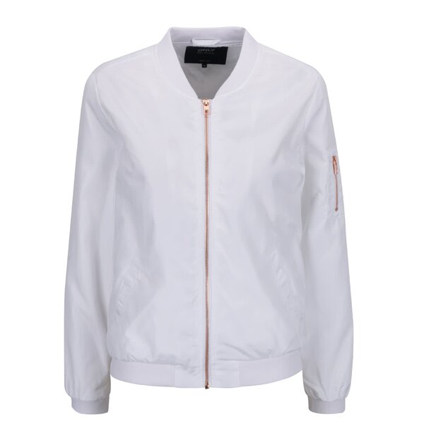 Jacheta bomber subtire alba - ONLY