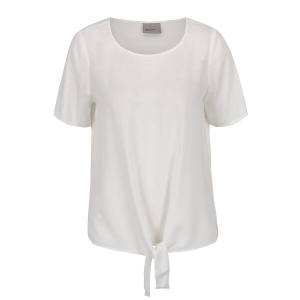 Tricou alb Vero Moda Fay cu nod decorativ