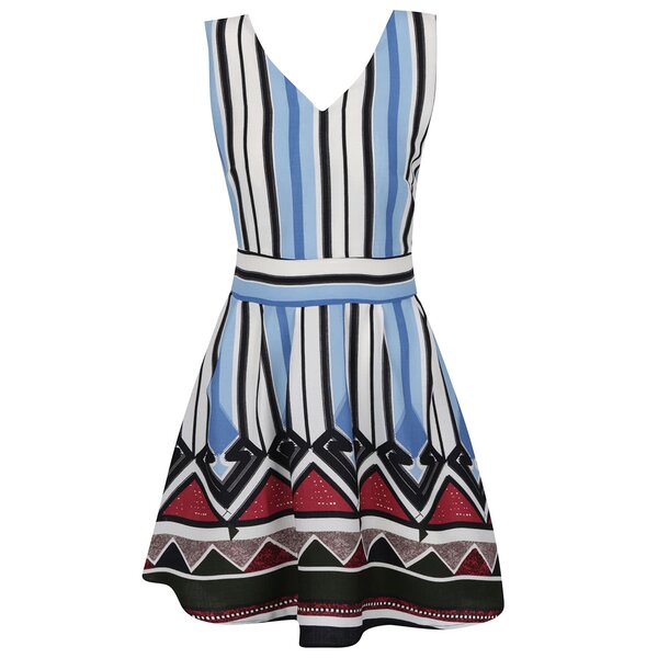 Rochie albastru & alb Mela London cu model
