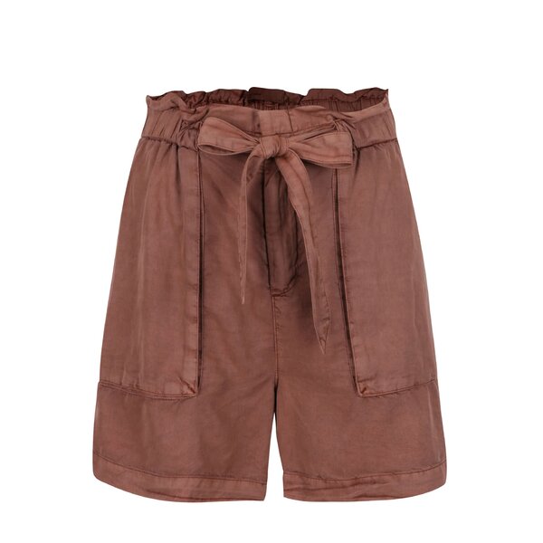 Pantaloni scurți caramizii VERO MODA Zoe cu cordon