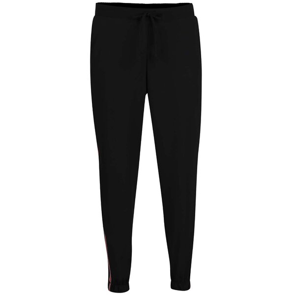 Pantaloni sport negri Hailys Jana cu detaliu roșu