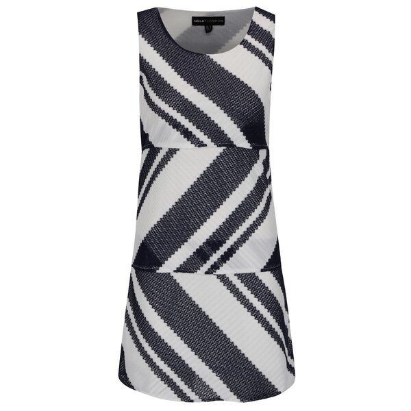 Rochie mini albastru & alb Mela London cu model