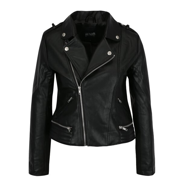 Jacheta biker neagra din piele ecologica - Hailys Sonja