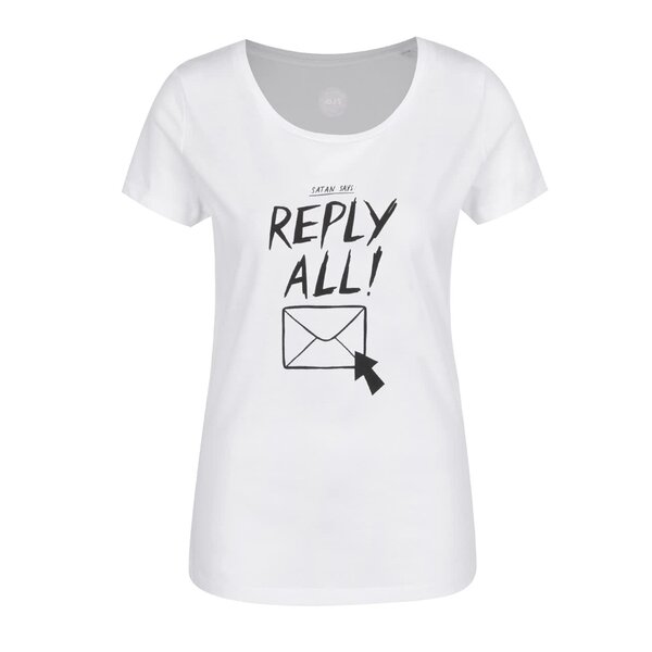 Tricou alb ZOOT Original Reply All din bumbac organic cu print
