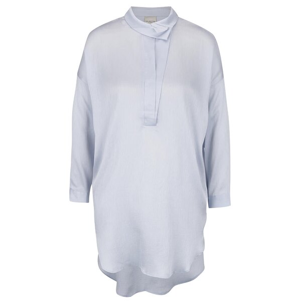 Bluza lunga bleu cu guler asimetric - Selected Femme Augusta