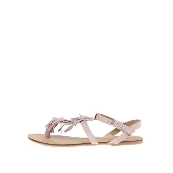 Sandale roz Pieces Berta din piele
