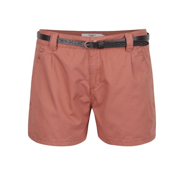 Pantaloni scurti caramizii cu curea VERO MODA Boni