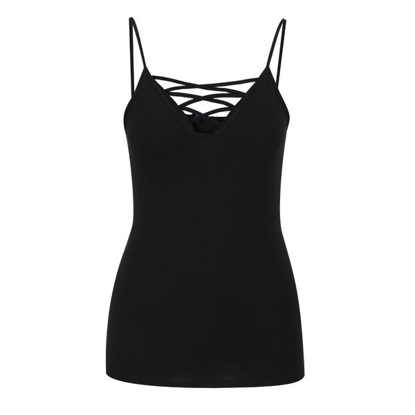 Top negru cu bretele incrucisate - TALLY WEiJL