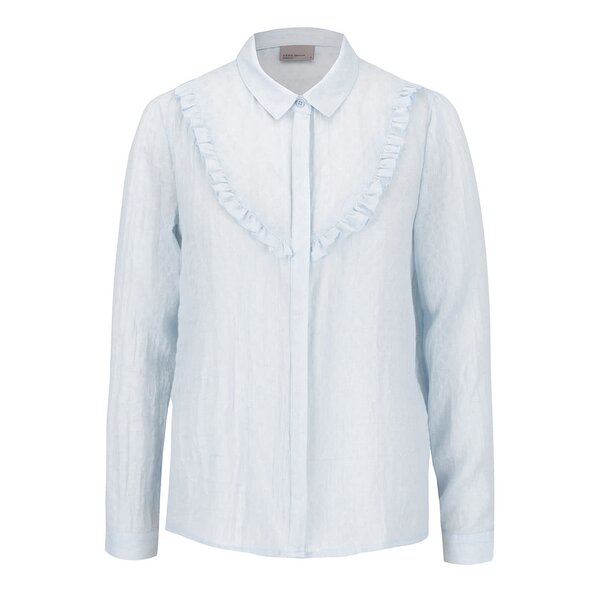 Camasa bleu cu model delicat si volane VERO MODA Jaquari