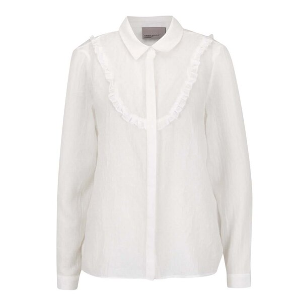 Camasa crem cu model delicat si volane VERO MODA Jaquari