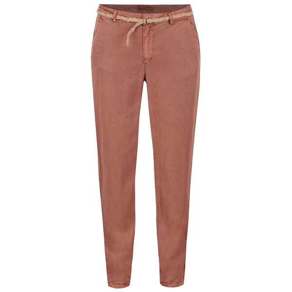 Pantaloni straight caramizii cu curea VERO MODA Zoe