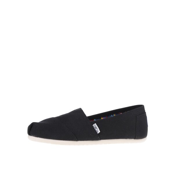 Espadrile negre pentru femei - TOMS Canvas Classic