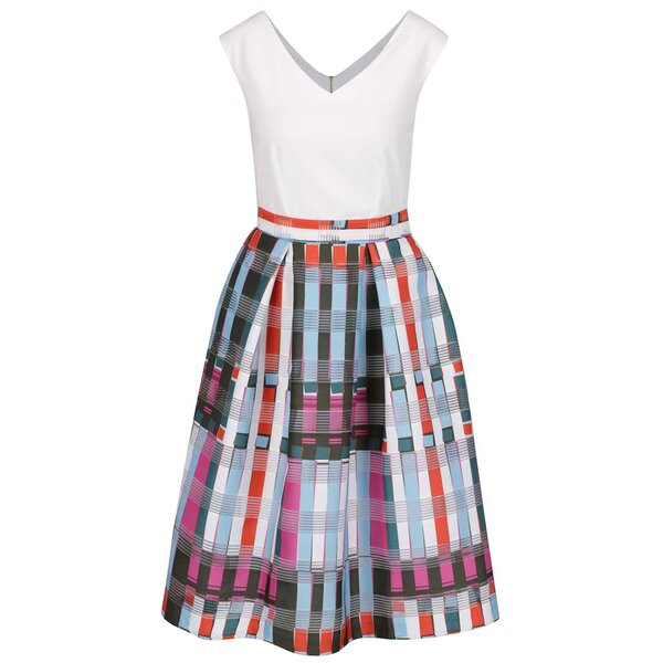 Rochie crem Closet cu imprimeu geometric stilizat