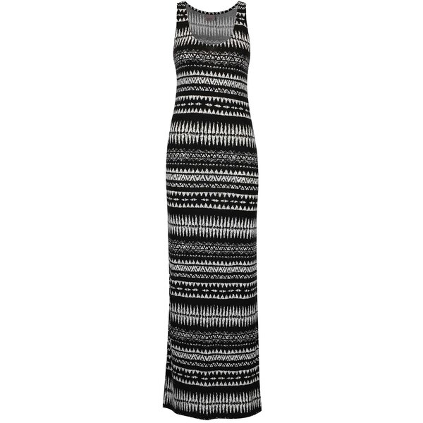 Rochie lungă cu print negru & alb VERO MODA Mussi