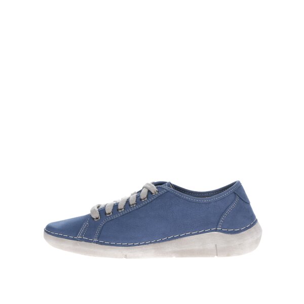 Pantofi sport albastri din piele pentru femei Weinbrenner