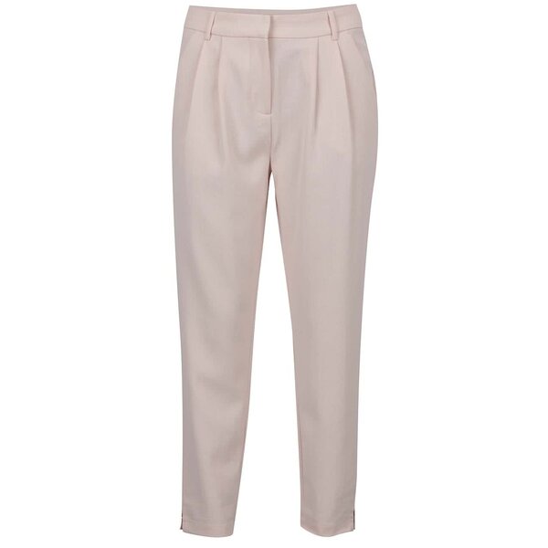 Pantaloni roz pal cu pense decorative VILA Fera