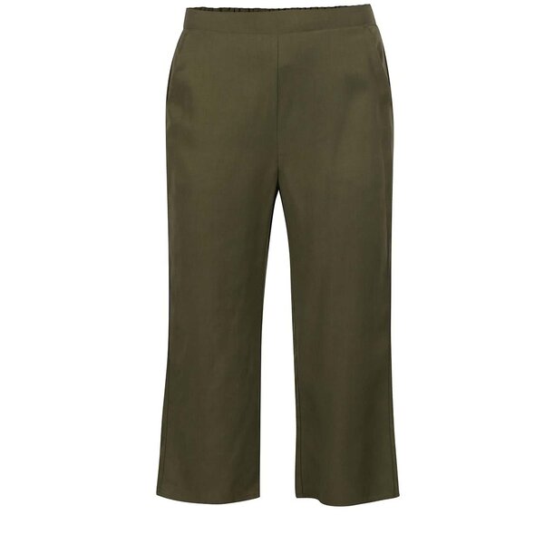 Pantaloni culottes kaki cu talie elastica VILA Vita