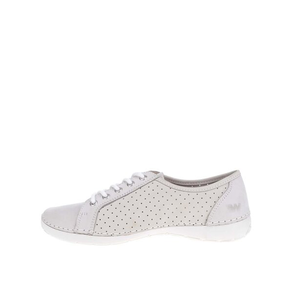 Pantofi crem din piele cu perforatii pentru femei Weinbrenner