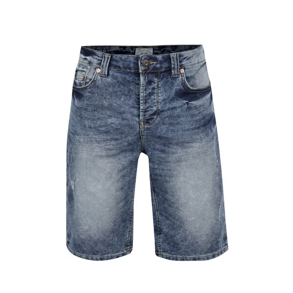 Pantaloni scurți albaștri ONLY & SONS Loom Jog cu aspect prespălat