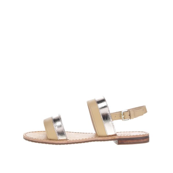 Sandale bej & auriu Geox Sozy din piele