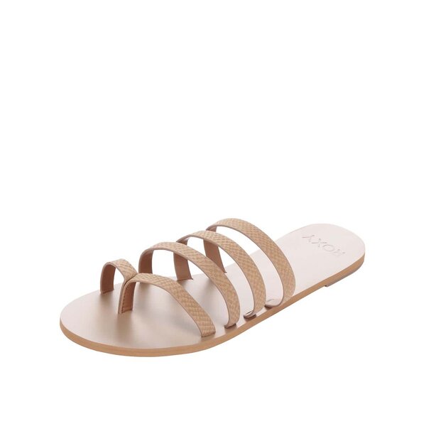 Papuci flip-flop maro deschis Roxy Mattie