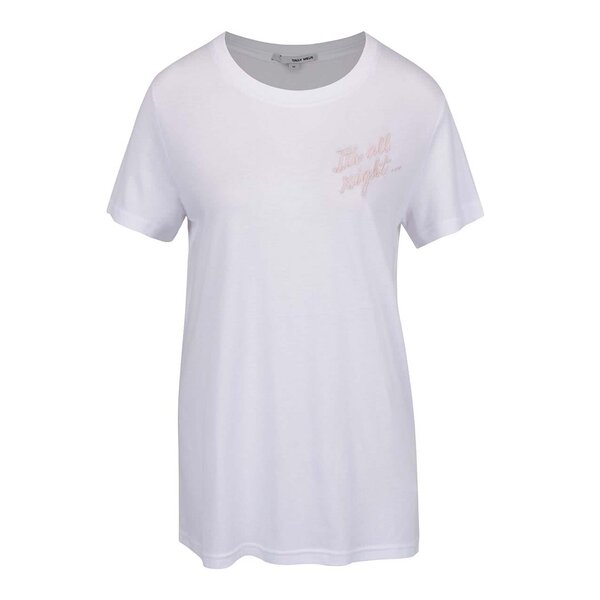 Tricou alb TALLY WEIJL cu broderie