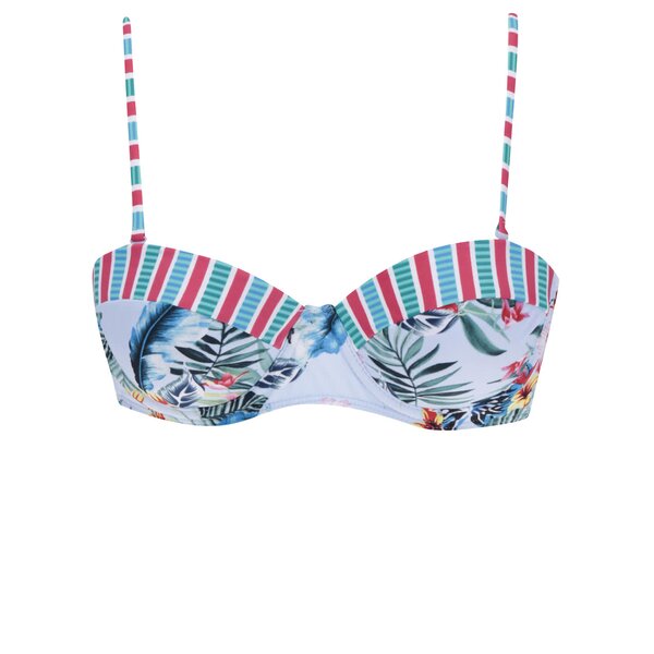 Sutien de baie bleu cu print tropical - Dorothy Perkins