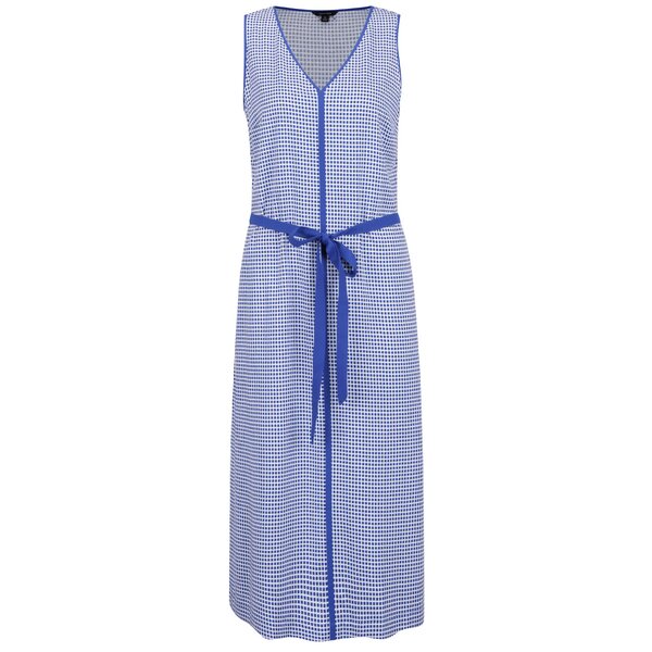 Rochie crem & albastru Nautica cu model pepit