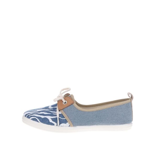 Pantofi slip on albastri cu print OJJU