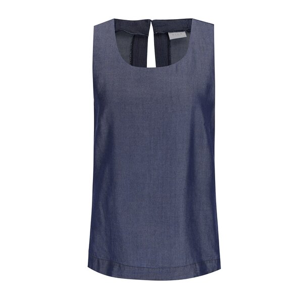 Top albastru VILA Sinea din denim subțire