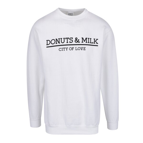 Bluză sport albă Donuts & Milk unisex