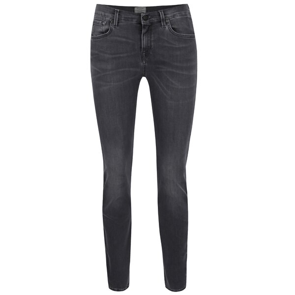 Blugi gri Selected Femme Elena cu aspect prespălat