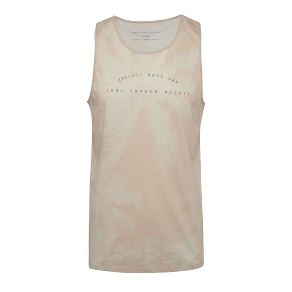 Top roz prăfuit Selected Homme Glassy cu imprimeu