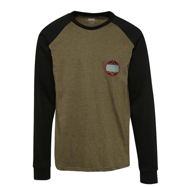 Bluză sport verde olive NUGGET Module cu mâneci raglan negre