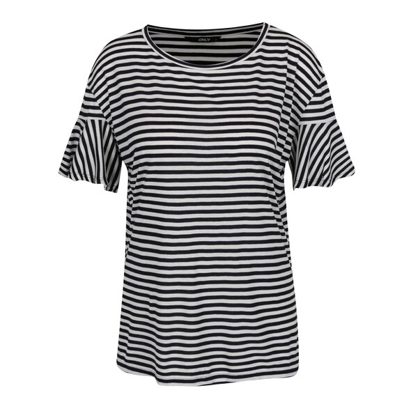 Tricou alb&albastru ONLY Michelle cu model în dungi