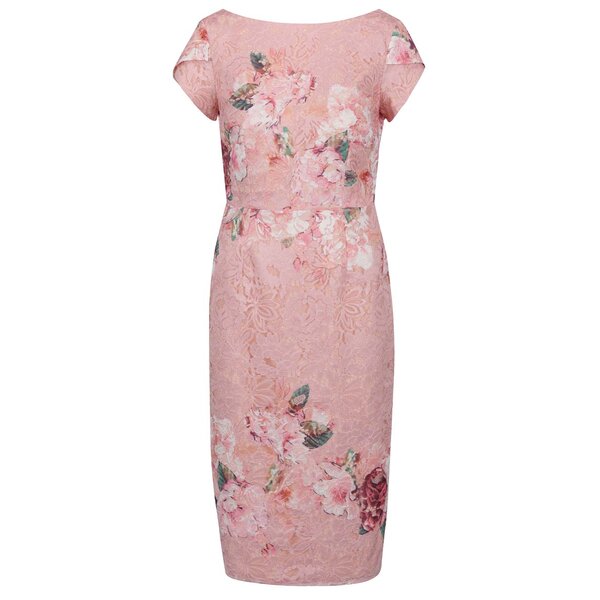 Rochie roz deschis Little Mistress cu model floral