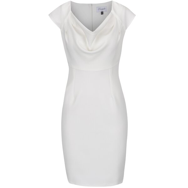 Rochie crem Closet cu șliț pe partea din spate