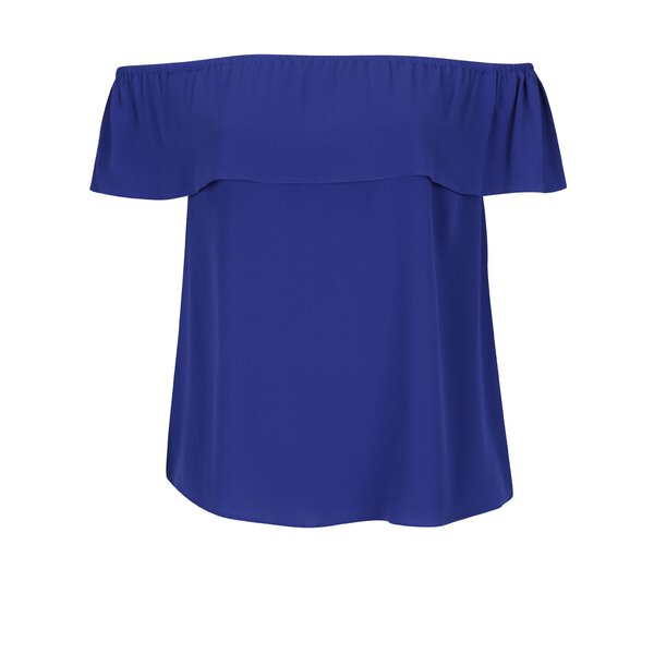 Top albastru Dorothy Perkins Curve cu volan amplu