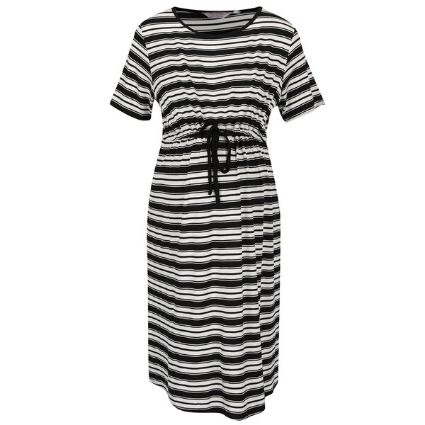 Rochie crem&negru Dorothy Perkins Maternity cu model în dungi