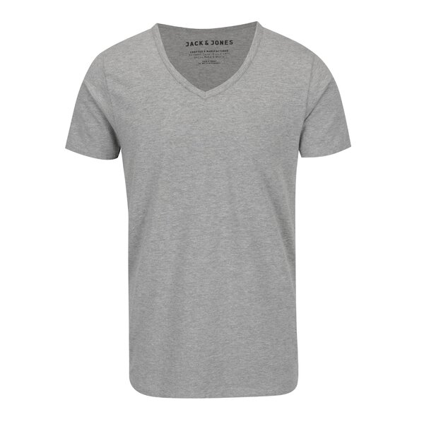 Tricou gri melanj Jack & Jones Basic