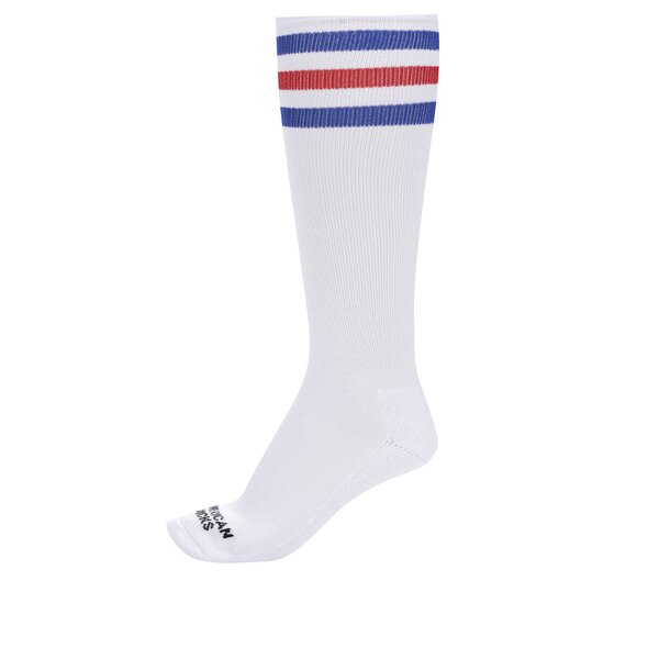 Șosete unisex albe cu dungi American Socks Pride