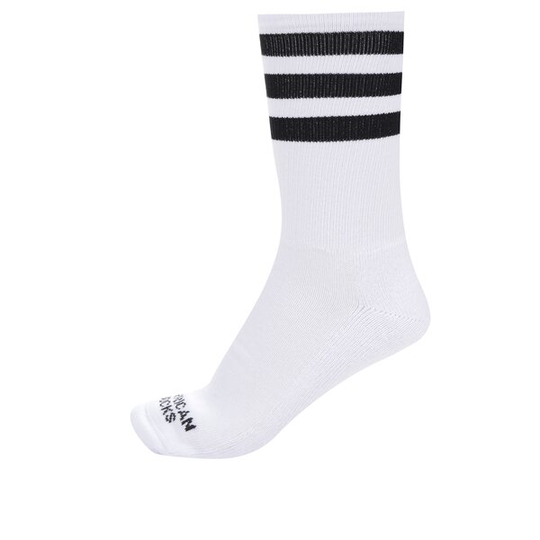 Șosete unisex albe cu dungi American Socks Old school II.